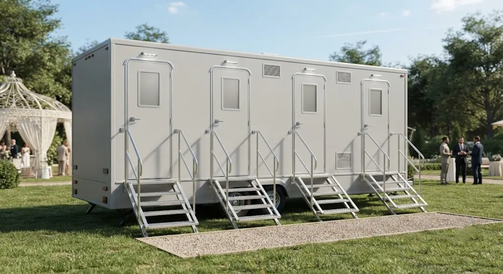 4 Stall Restroom Trailer in Bloomington, IN